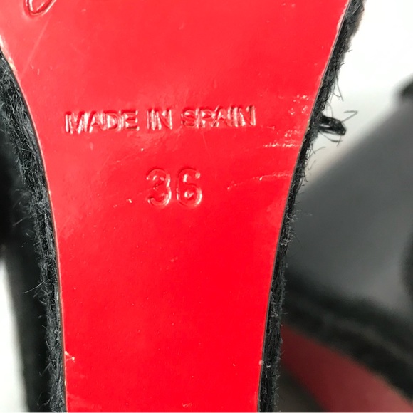 Christian Louboutin Deroba Platform Wedge Peep-toe Gray Espadrille - Picture 11 of 13